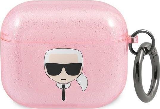 Kuti mbrojtëse Karl Lagerfeld për AirPods 3, rozë