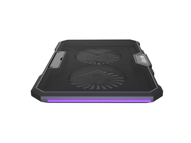 Ftohës laptopi Fury Gunbai G3, deri 17.3", 2 ventilatorë 120 mm, RGB, i zi
