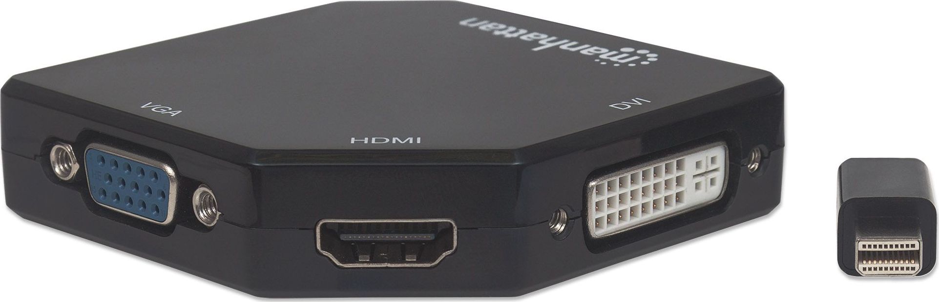 Adapter video 3 në 1 Mini DisplayPort, HDMI DVI VGA, 4K