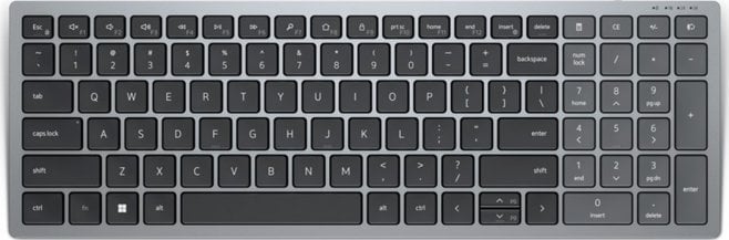 Тастатура Dell KB740, wireless, US INTL, Црна и сива