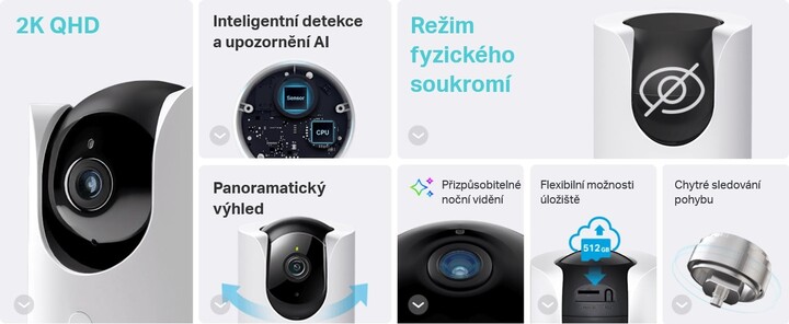 Kamerë e brendshme TP-LINK Tapo C225, e bardhë / zezë