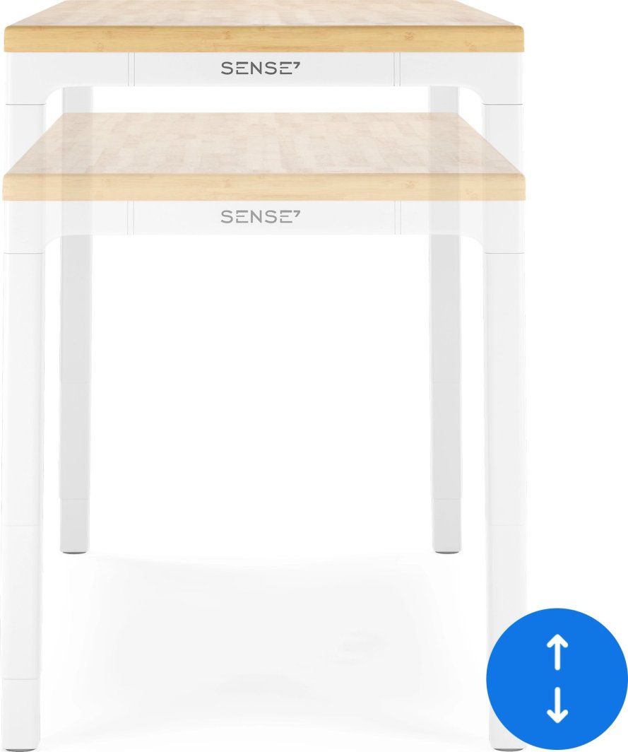 Tavolinë SENSE7 Manma Bamboo, e kaftë/ bardhë