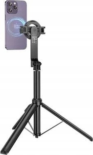 Shkop selfie me tripod HOCO, magnetik për iPhone 16 15, Bluetooth, gri