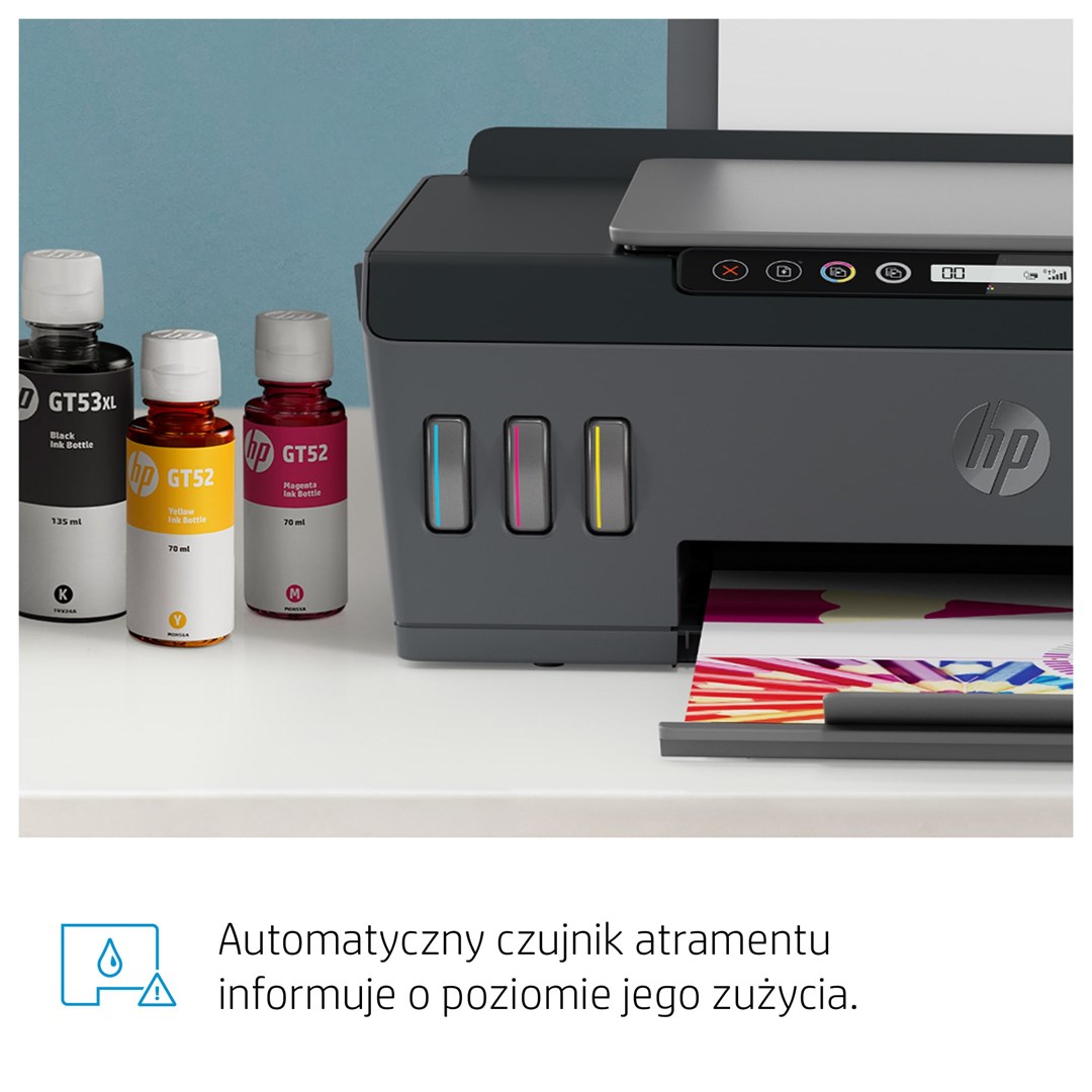 Printer multifunksional HP Smart Tank 515, Inkjet termal, i zi