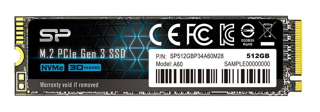 Disk Silicon Power P34A60 M.2, 512GB, PCI Express SLC NVMe