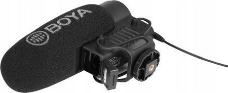 Mikrofon shotgun Boya BY-BM2040, super cardioid, për kamera dhe smartphone, i zi