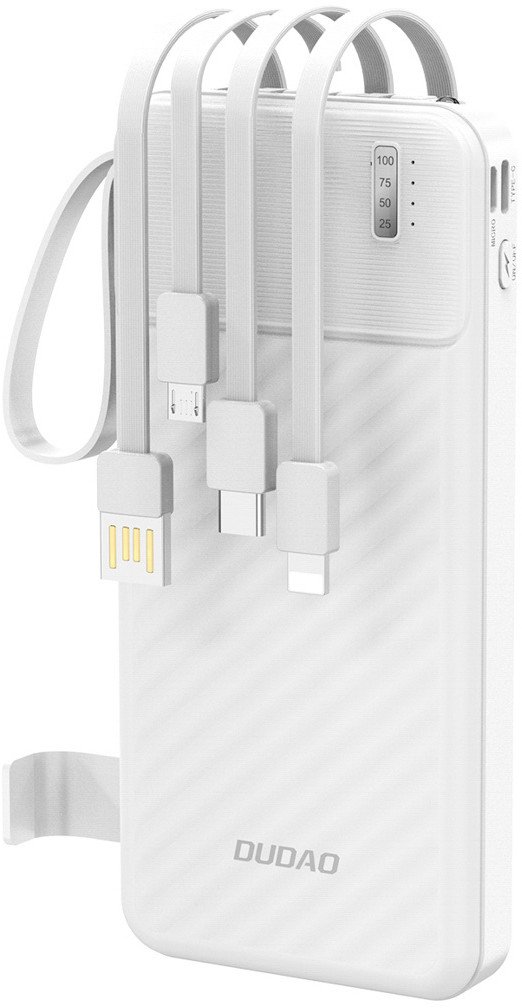 Power bank Dudao K11, 10000mAh, 10W, e bardhë