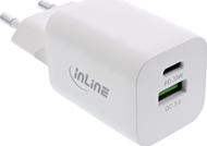 Karikues muri InLine, 33W, USB A dhe USB C, i bardhë