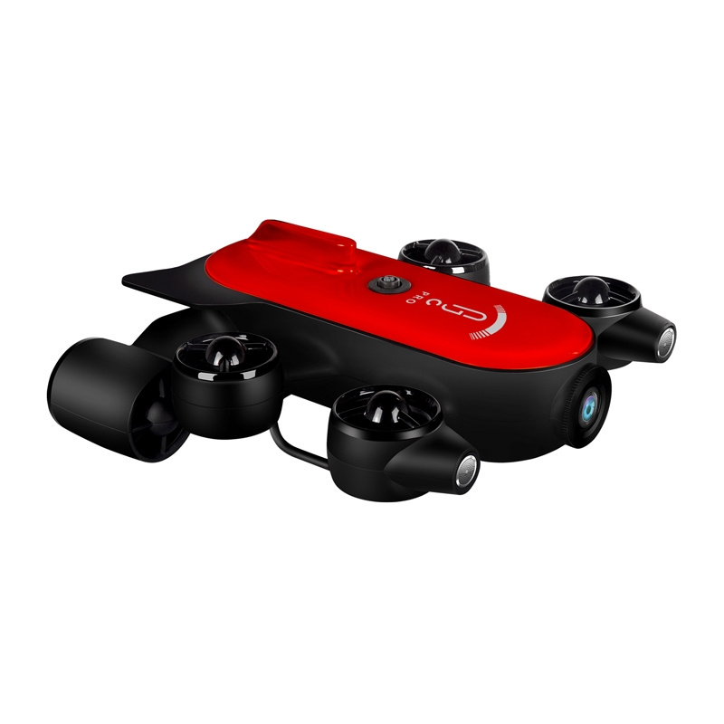 Dron nënujore Geneinno T1 Pro, 150m, kamera 4K, i kuq e zi