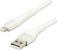 Kabllo USB Logo USB A në Lightning, 2m, najlon, e bardhë