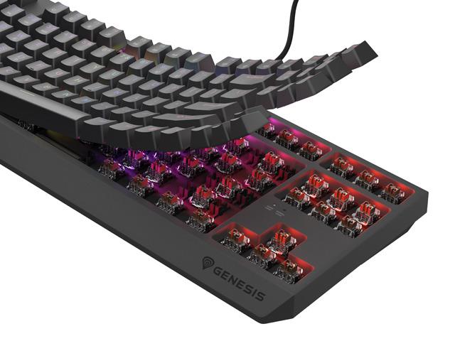 Tastierë mekanike Genesis Thor 230 TKL, Outemu Brown, RGB, e zezë