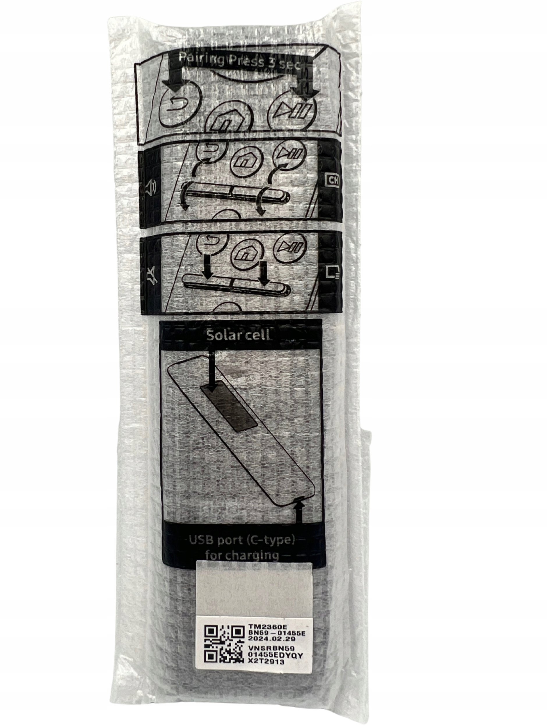 Telekomandë Samsung Remocon Eco Smart Control 2024, karikim solar, origjinale, e zezë