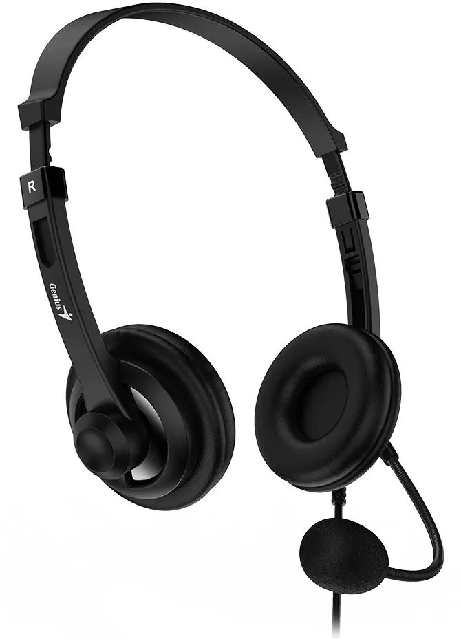 Слушалки со микрофон Genius HS-230U, USB, кабел 2.4m, црни