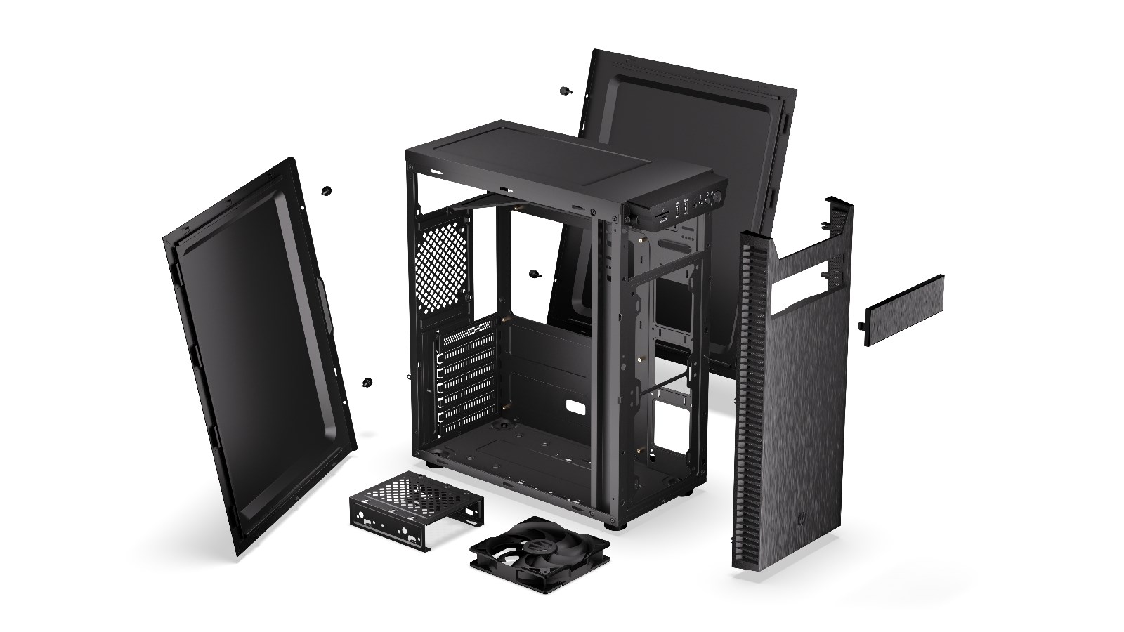 Kuti kompjuteri Endorfy Armis 100 Solid, ATX, pa xham, e zezë