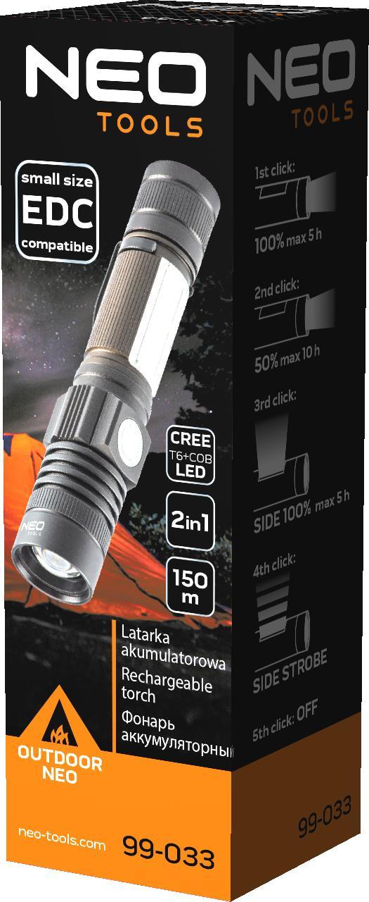 Elektrik dore Neo 99-033, 800 lm, LED CREE T6, i zi