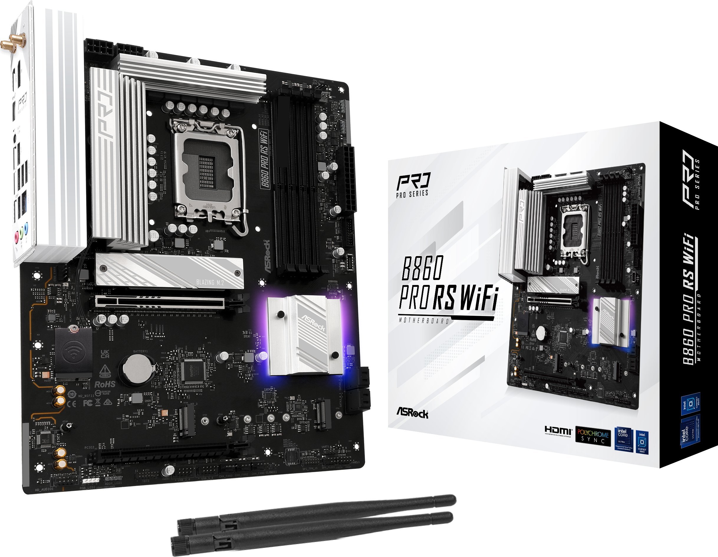 Pllakë amë Asrock B860 Pro RS WiFi, DDR5, Wi Fi 6E, ATX