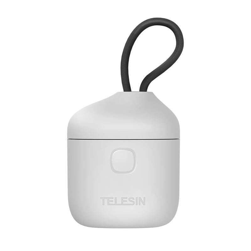 Set karikuesi Telesin Allin Box për GoPro Hero 9 10, 3 bateri 1750mAh, USB C, gri