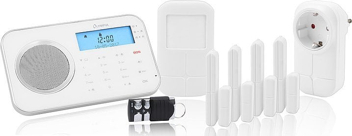 Sistem alarmi Olympia ProHome 8762, Wi-Fi, me sensorë dere dhe dritare, i bardhë