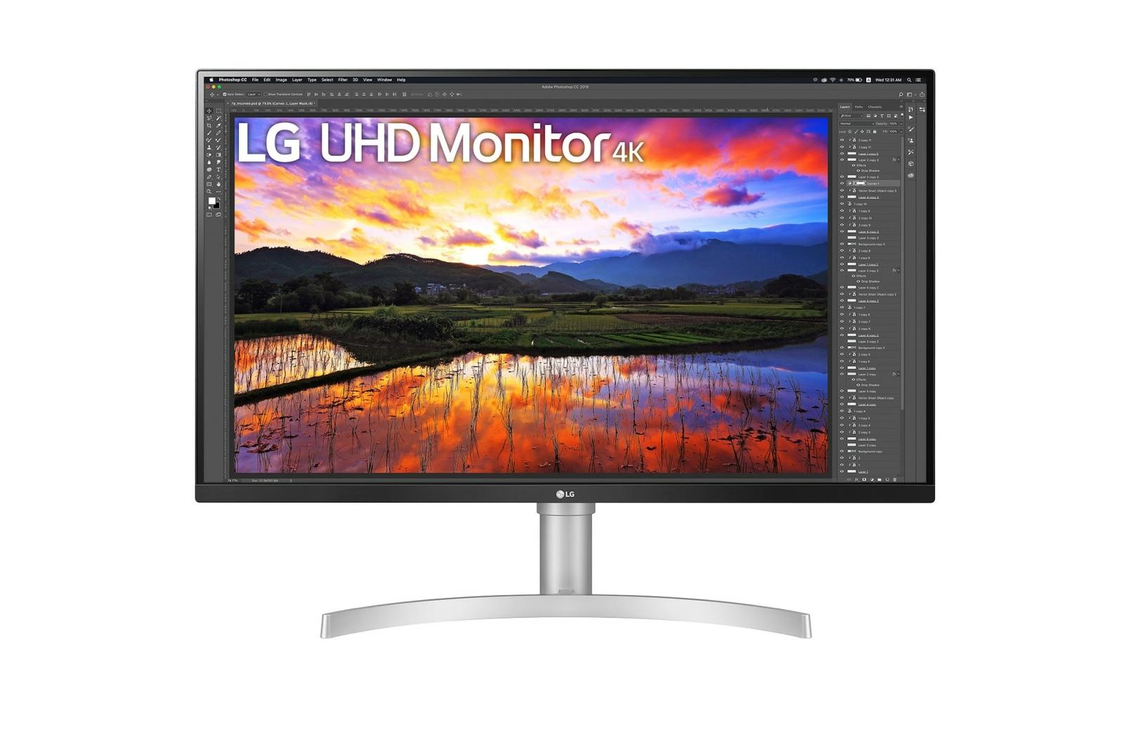 Monitor LG 32UN650P, 31.5", 4K UHD IPS, i bardhë