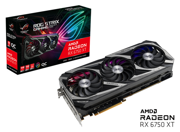 Kartelë grafike ASUS (ROG-STRIX-RX6750XT-O12G-GAMING), AMD Radeon RX 6750 XT, 12GB GDDR6