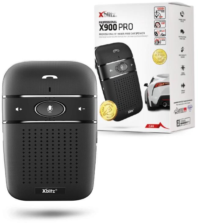 Set hands free për makinë Xblitz X900 Pro, Bluetooth 4.1, bateri me kapacitet të lartë, i zi