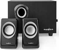 Altoparlantë PC Nedis 2.1, 33W, lidhje 3.5mm USB, të zinj