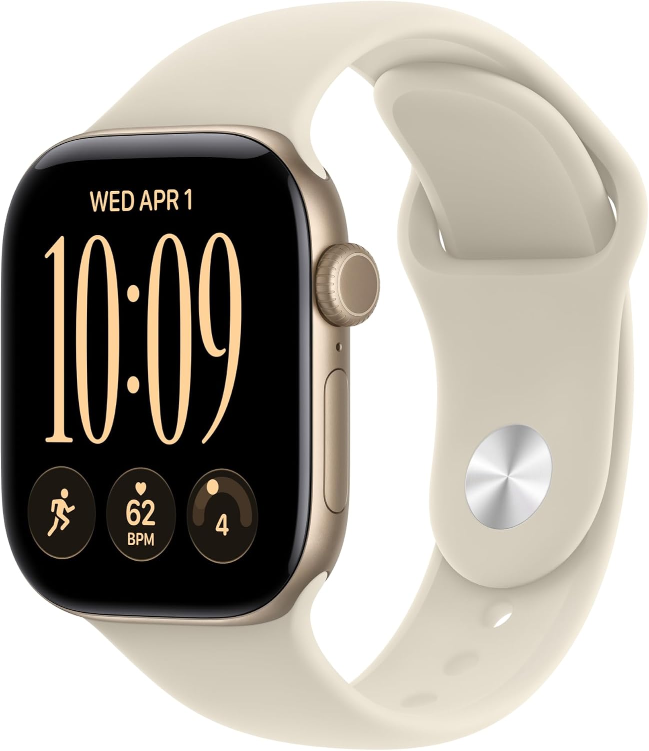 Apple Watch S12 GPS 42mm Light Gold Aluminium Case with Sand Sport Band, M/L