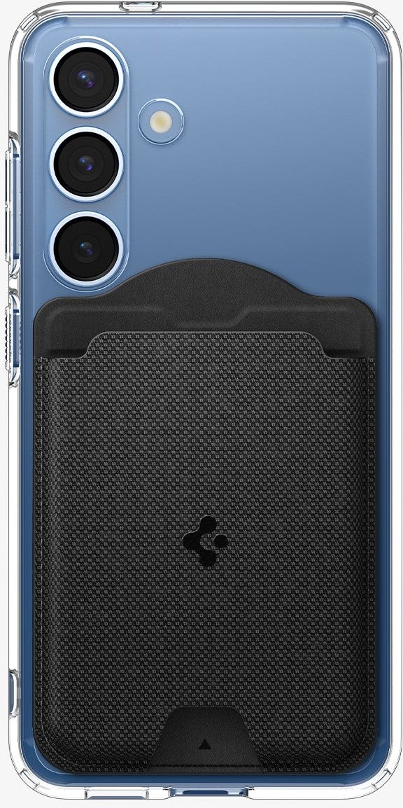 Mbajtëse kartelash Spigen Urban Fit Wallet MagSafe, për Samsung Galaxy S25 Series, najlon PU, e zezë