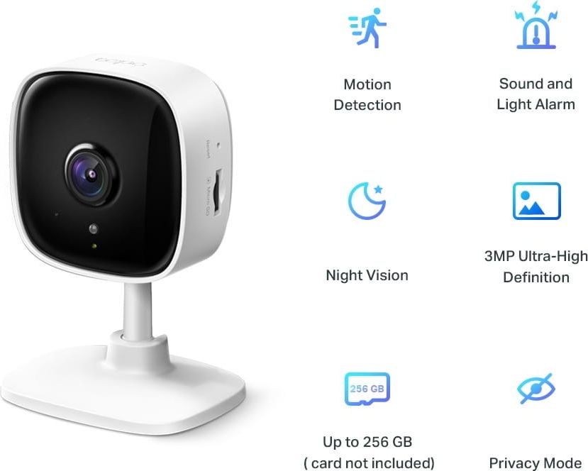 Kamerë IP TP-Link Tapo C110, 3MP, Wi-Fi, e bardhë