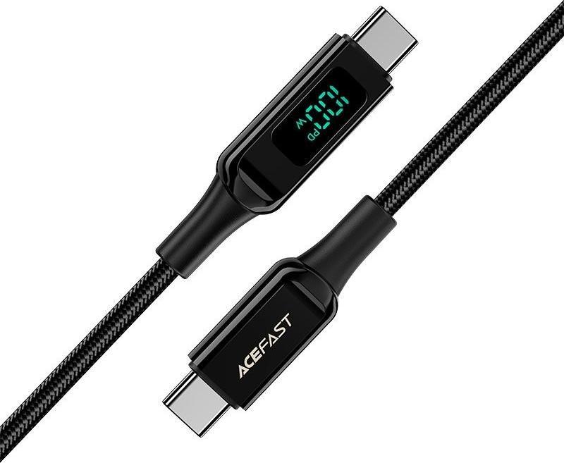 Kabllo karikimi Acefast C6-03 USB C në USB C, 2 m, 100W, e zezë