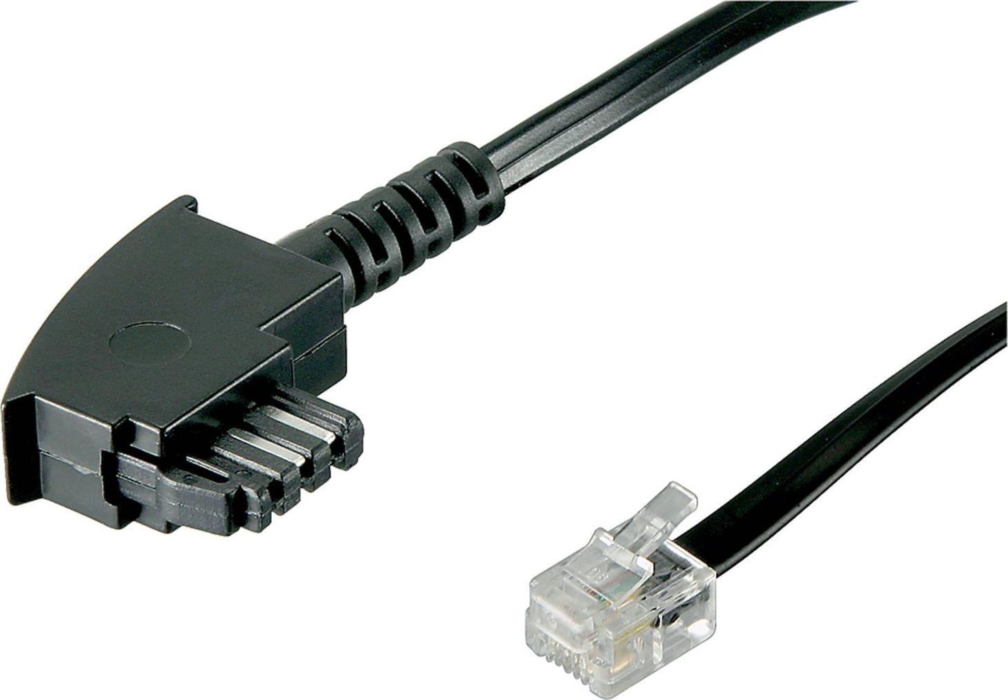 Kabllo telefoni Wentronic Goobay 68535, TAE F në RJ11 6P4C, 3 m, e zezë