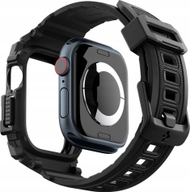 Заштитен ремен за часовник Spigen Rugged Armor Pro, за Apple Watch 10 46mm, TPU, мат црн