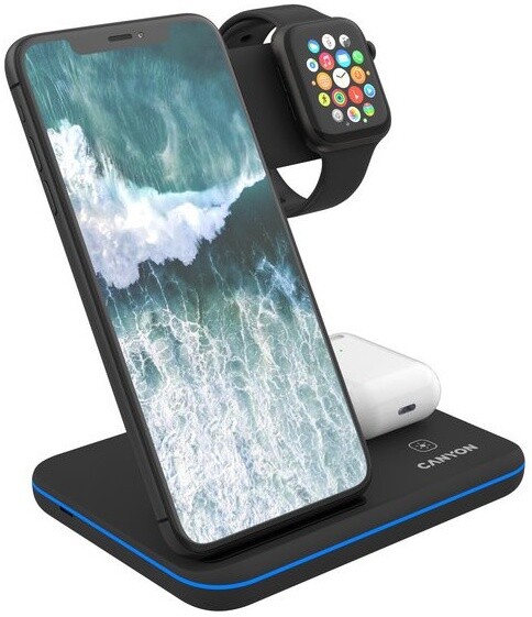 Stacion karikimi CANYON WS-302 3in1 Qi, i zi 