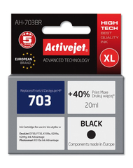 Ngjyrë për printer Activejet AH-703BR (zëvendësim për HP 703 CD887AE), 20 ml, e zezë