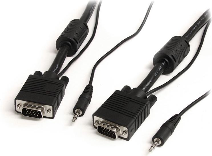 Kabllo StarTech D-Sub (VGA) - D-Sub (VGA) + Jack 3.5mm, 5 metra, e zezë