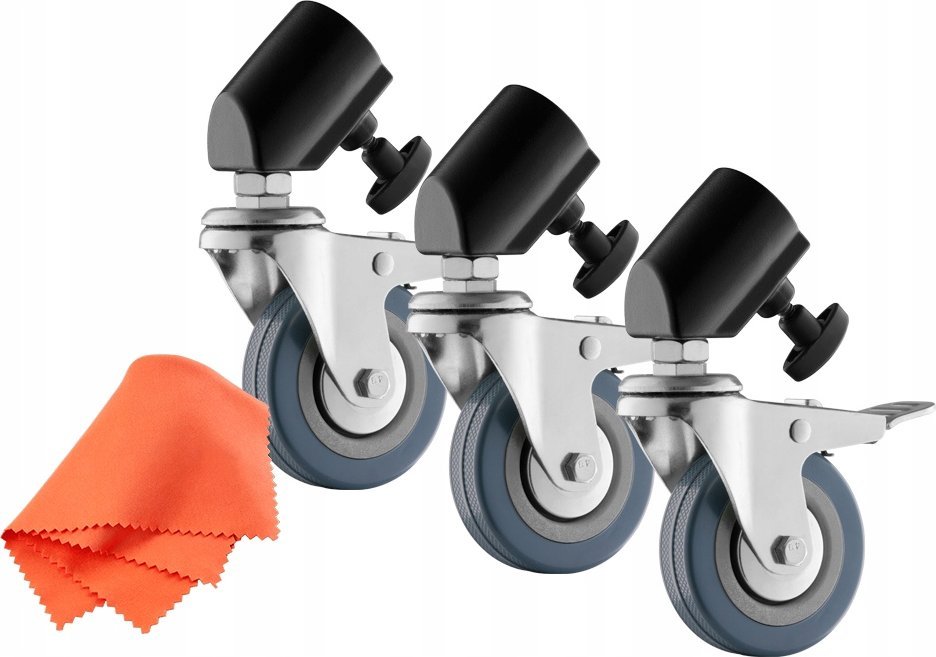 Set rrotash për stativ Jinbei Caster, 3 copë, 25 mm, të zeza