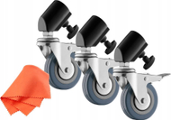 Set rrotash për stativ Jinbei Caster, 3 copë, 25 mm, të zeza