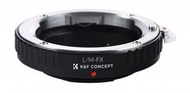 Adapter bajonete K&F Concept Leica M në Fujifilm X, manual, bronz dhe alumini, argjendtë