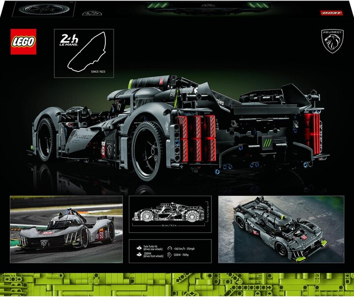 Lodër LEGO® Technic 42156 PEUGEOT 9X8 24H Le Mans Hybrid Hypercar