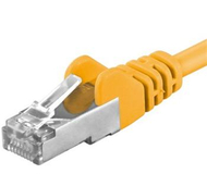 Kabllo Premiumcord Patchcable CAT6a S-FTP, RJ45-RJ45, AWG 26/7, 3m, e verdhë