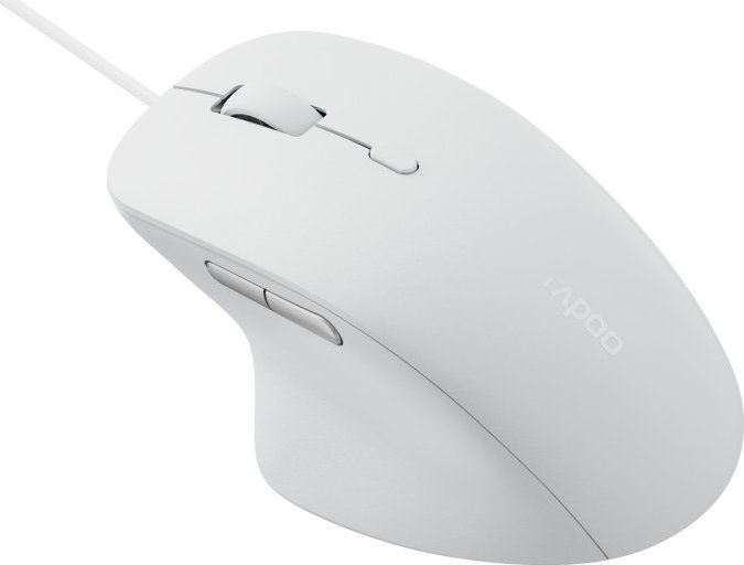 Maus Rapoo N500, USB, optik 3600 DPI, i bardhë