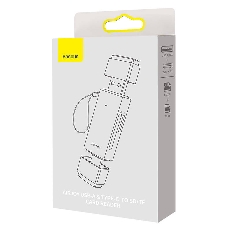 Lexues kartash i jashtëm Baseus Lite, USB 3.0, USB Type C, gri metalik