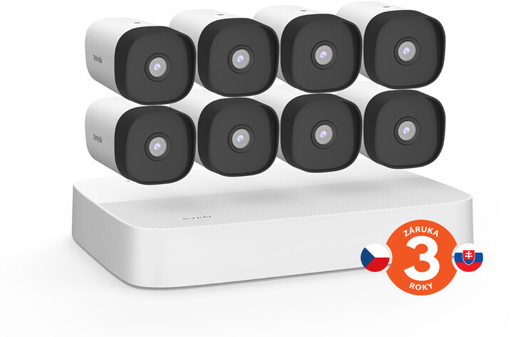 Set sigurie Tenda K8P-4TR Video - NVR 8-kanale + 8x kamera IP