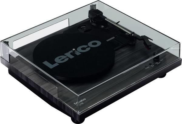 Gramafon Lenco LS-10BK, me altoparlantë të integruar, 33 45 rpm, i zi