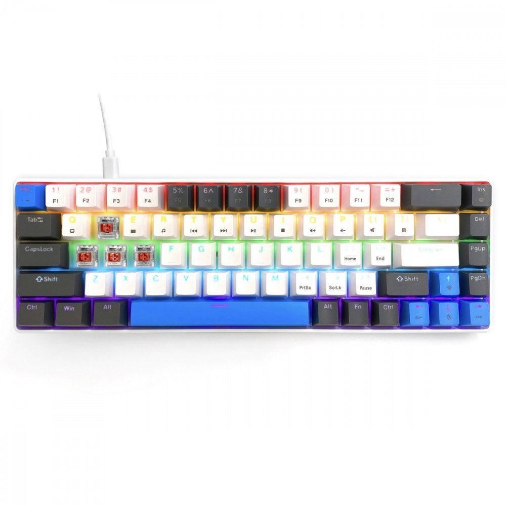 Tastierë mekanike RED CORE MX60 MT1259, 60%, CHERRY MX Red, me drita RGB