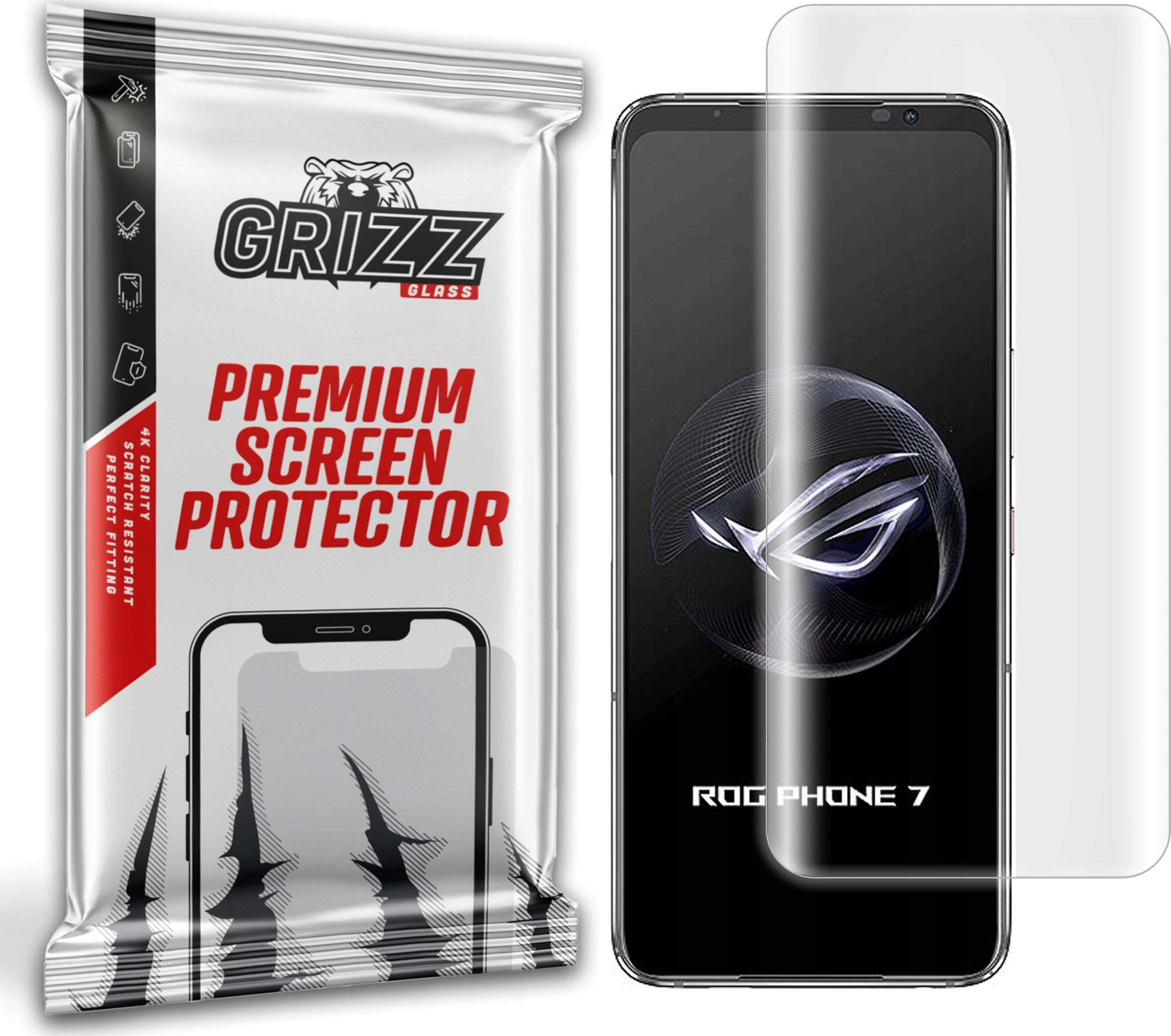 Mbrojtës ekrani GrizzGlass Hydrofilm për Asus ROG Phone 7 Ultimate, hydrogel