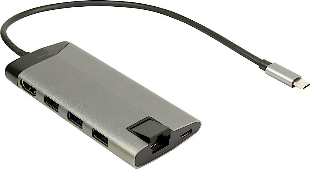 Docking station Inter-Tech GDC-802, USB Type-C, HDMI 4K, gri