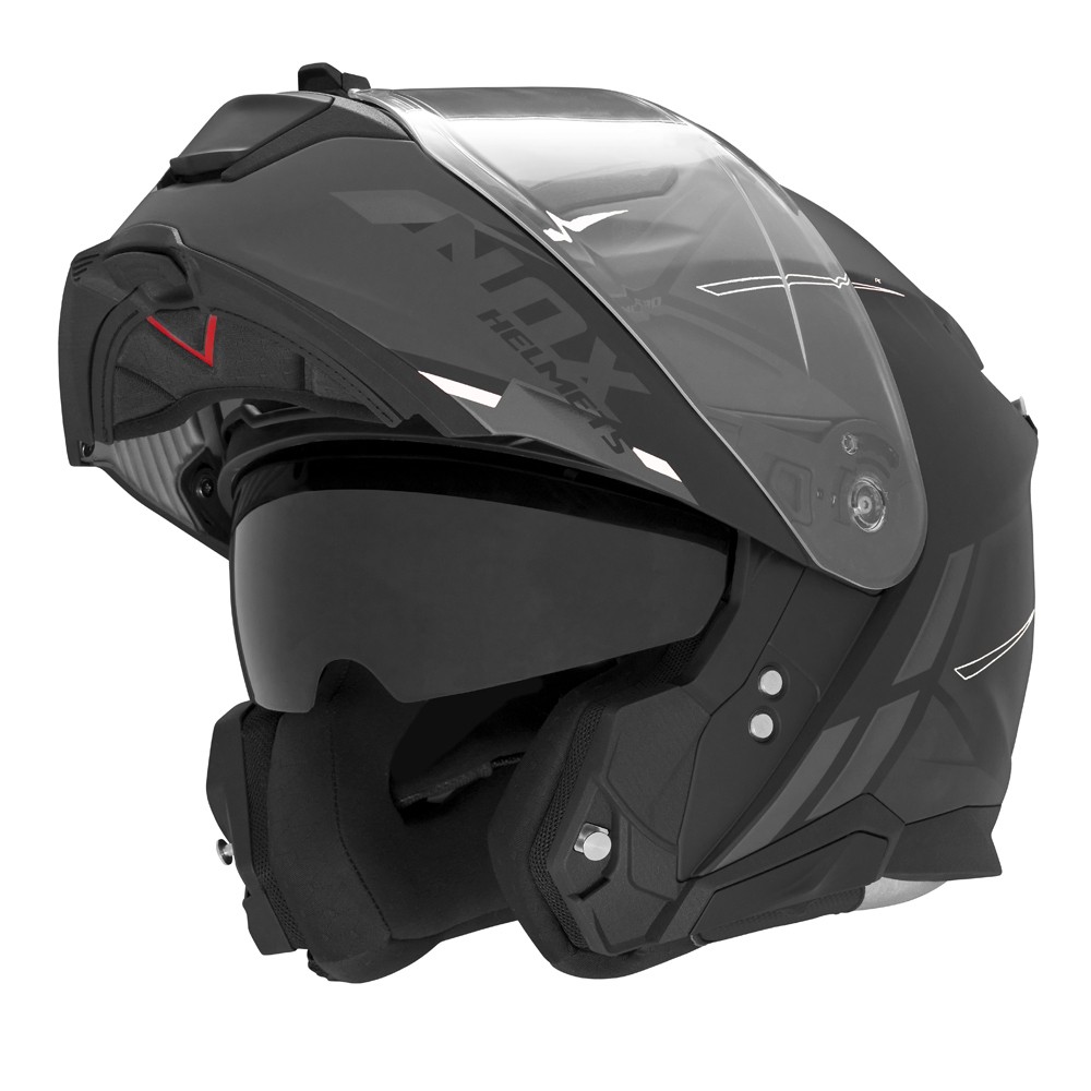 Helmetë modulare motoçiklete Nox N967 Synchro, polikarbonat, ventilim i rregullueshëm, shumëngjyrëshe