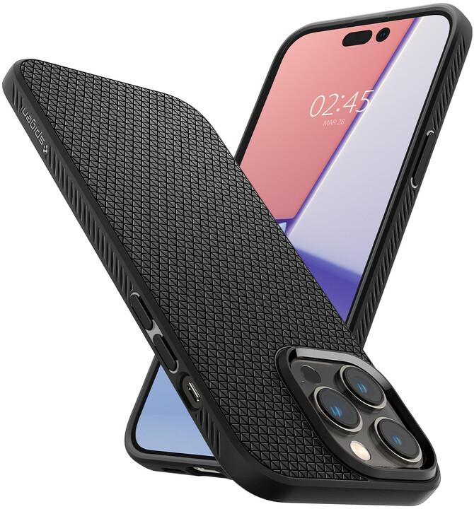 Mbrojtëse Spigen Liquid Air për Apple iPhone 14 Pro Max, e zezë