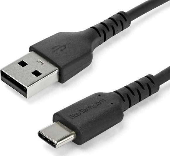 Kabllo USB StarTech 2m, USB A në USB C, 3A 60W, i zi